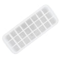 White silicone ice tray with 24 small cubes and PP lid, suitable for pretend play in baby and kids' kitchen toys.