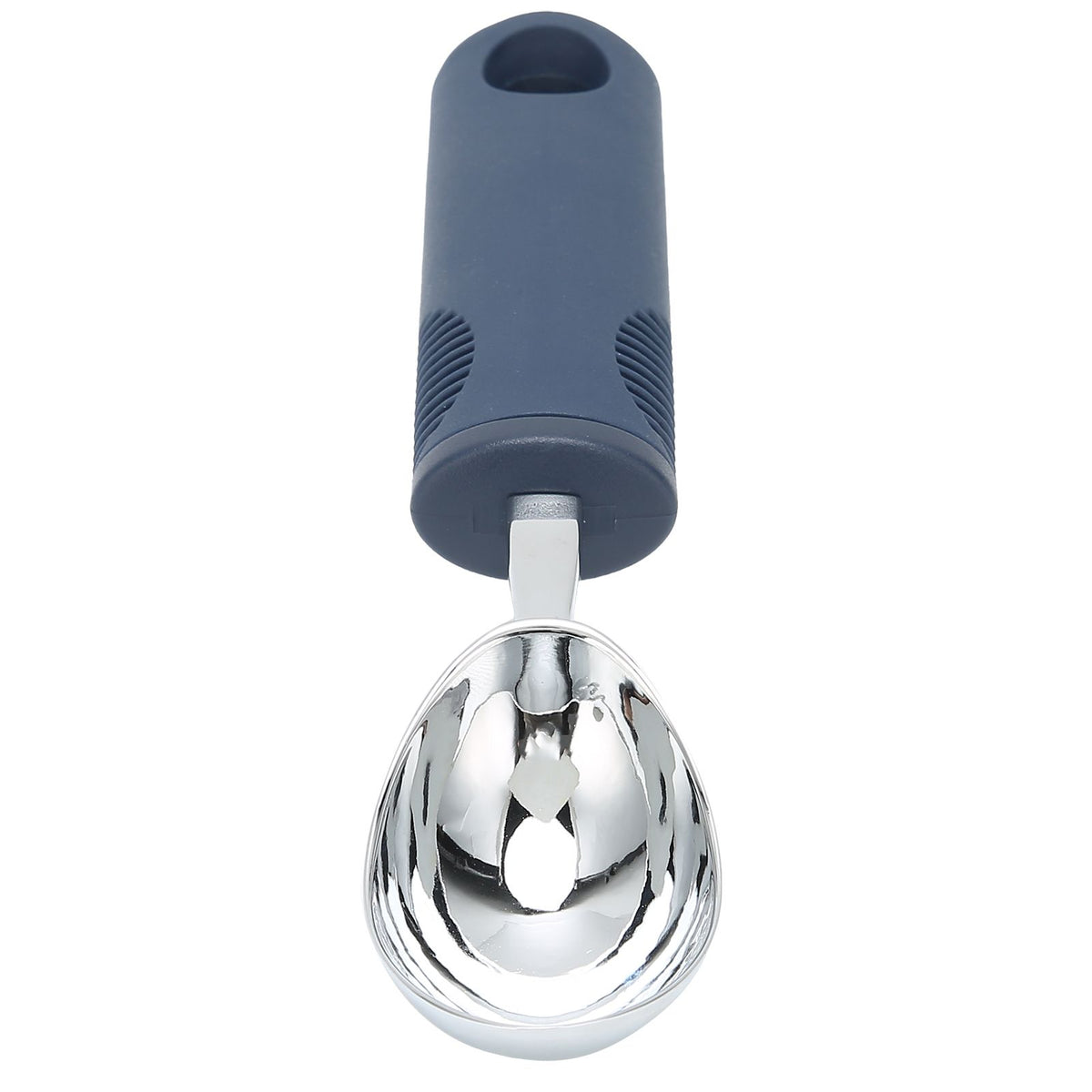 Zinc alloy watermelon scoop and ice cream spoon for kitchen, designed for easy serving of fruits and desserts.
