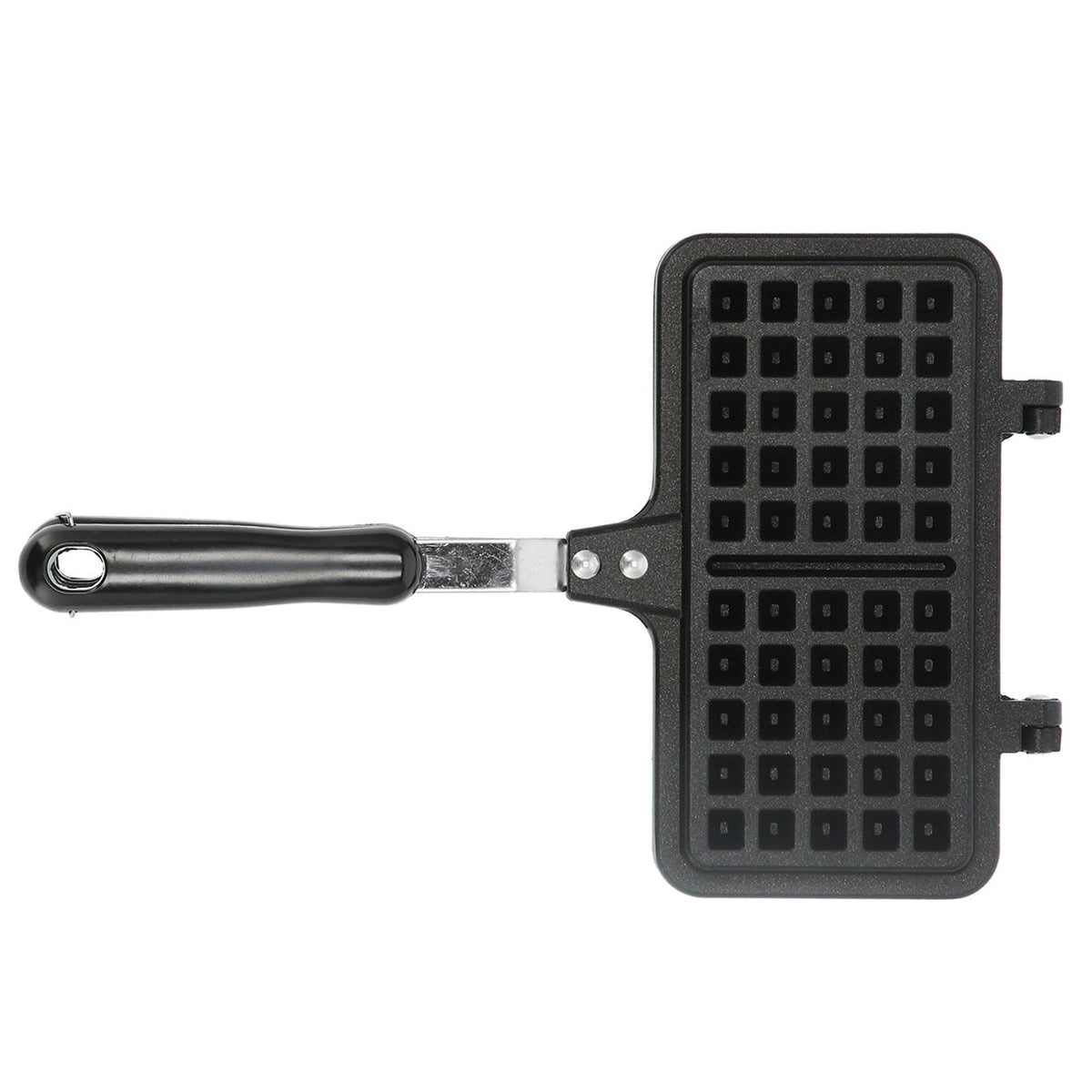 Double-sided non-stick waffle mold pan for baking, designed for pretend play with a fun, realistic waffle maker toy for kids.