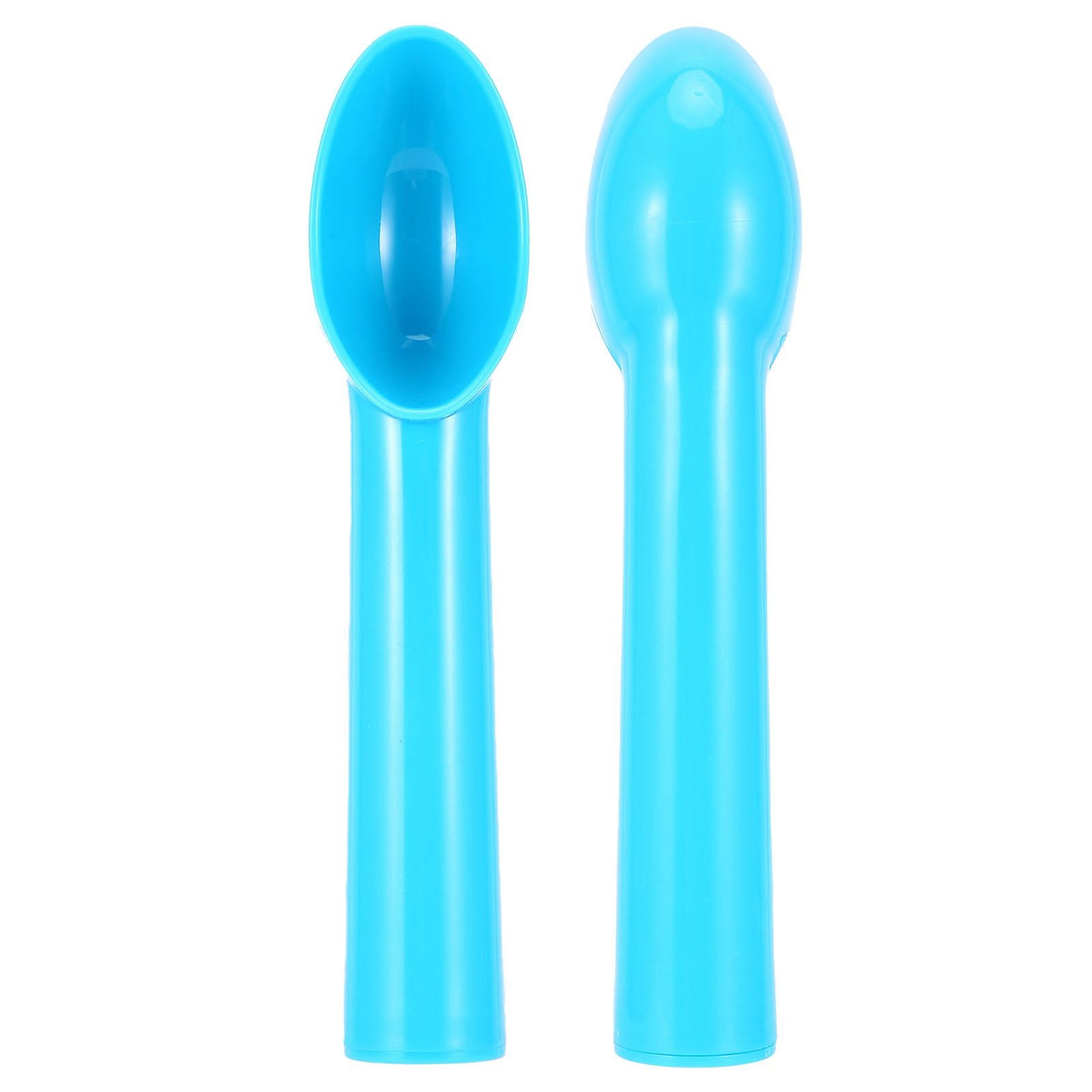 Plastic ice cream scoop and melon baller from Everything Baby, designed for kitchen use, featuring freeze-proof PP plastic and ergonomic handle.