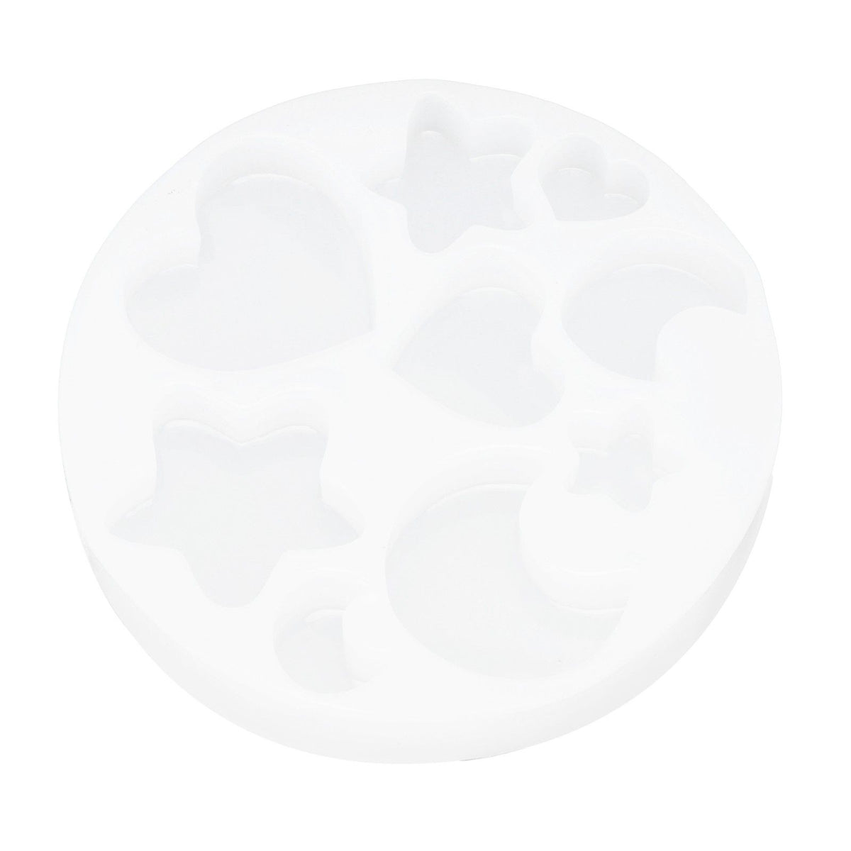 Cute silicone mold in fun shapes for baking and DIY projects, flexible and soft for kitchen and home use.
