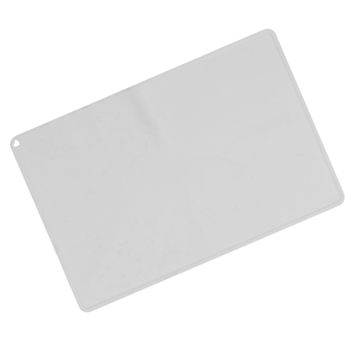 Gray waterproof silicone placemat for kids, heat insulation and non-slip baby table mat, ideal for kitchen and pretend play.