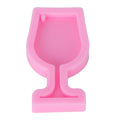 Food grade silicone wine cup-shaped fondant mold for mini candies or chocolates, non-toxic and odorless, suitable for baking.