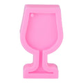 Food-grade silicone wine cup-shaped mold for fondant, candies, and chocolates, ideal for baking and decorating desserts.