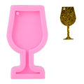 Food grade silicone wine cup-shaped fondant mold for mini candies and chocolates, ideal for baking and cake decorating.