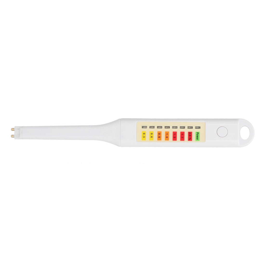 Portable electronic salinity tester pen for vegetable soup saltiness, lightweight and easy to use for baby feeding and kitchen use.