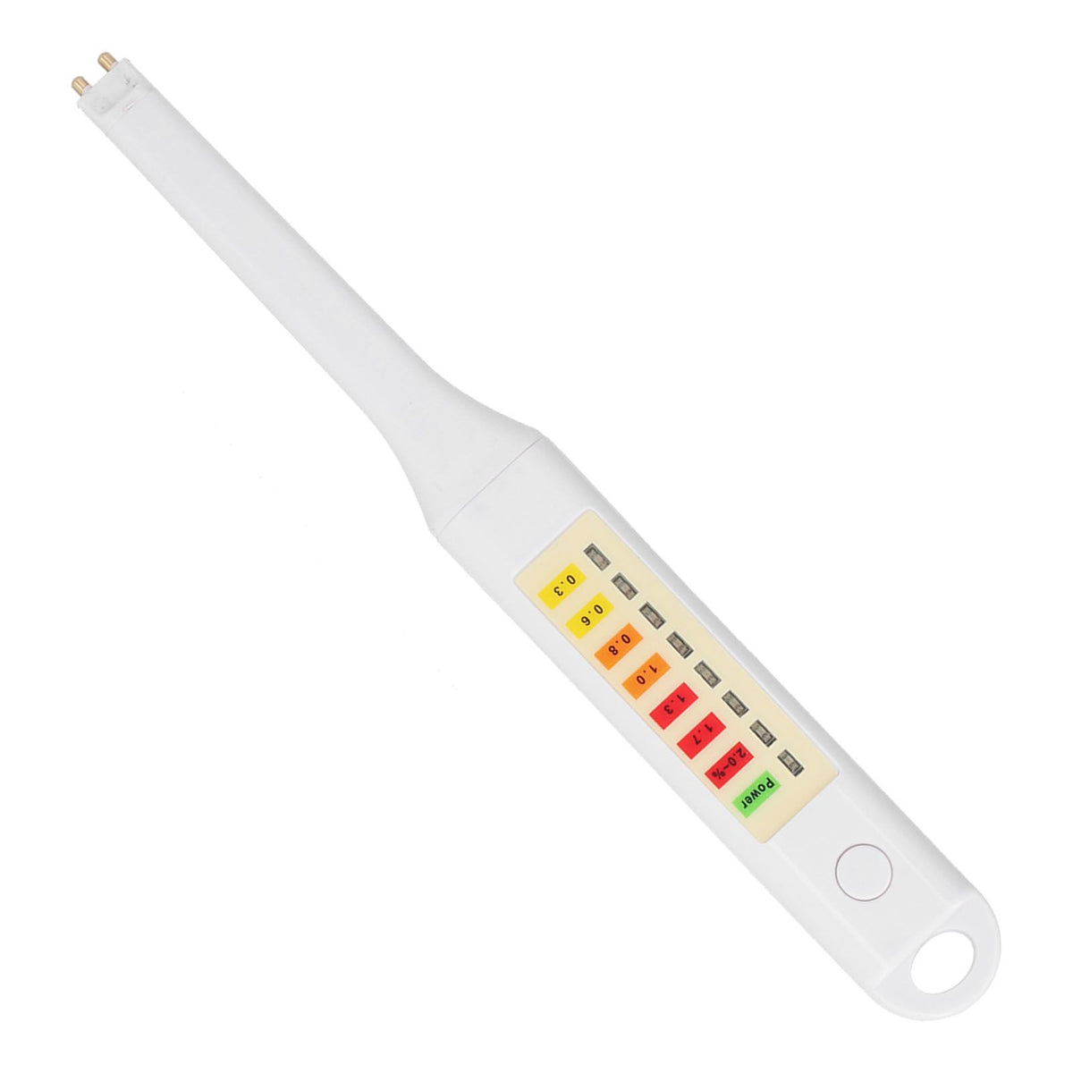 Portable electronic salinity tester pen for vegetable soup, lightweight and easy to use for measuring saltiness concentration.