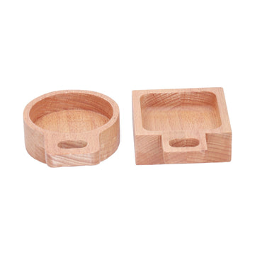 Beech snack dish with handle, versatile sauce plate container, suitable for home, kitchen, outdoor use, by Everything Baby