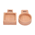 Beech snack dish with handle, versatile sauce plate container for baby feeding, in round and rectangular shapes, from Everything Baby.