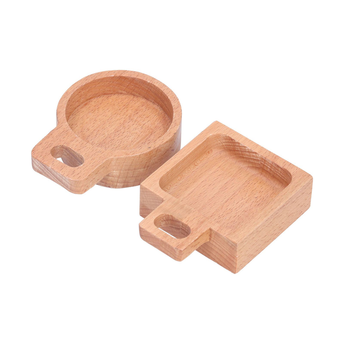 Beech snack dish with handle, versatile sauce plate container for baby and kids feeding, suitable for home, outdoor, and kitchen use