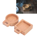 Beech snack dish with handle, versatile sauce plate container for baby and kids nursing and feeding, suitable for home or outdoor use