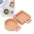 Beech snack dish with handle, versatile sauce plate for baby and kids feeding, suitable for home, kitchen, and outdoor use
