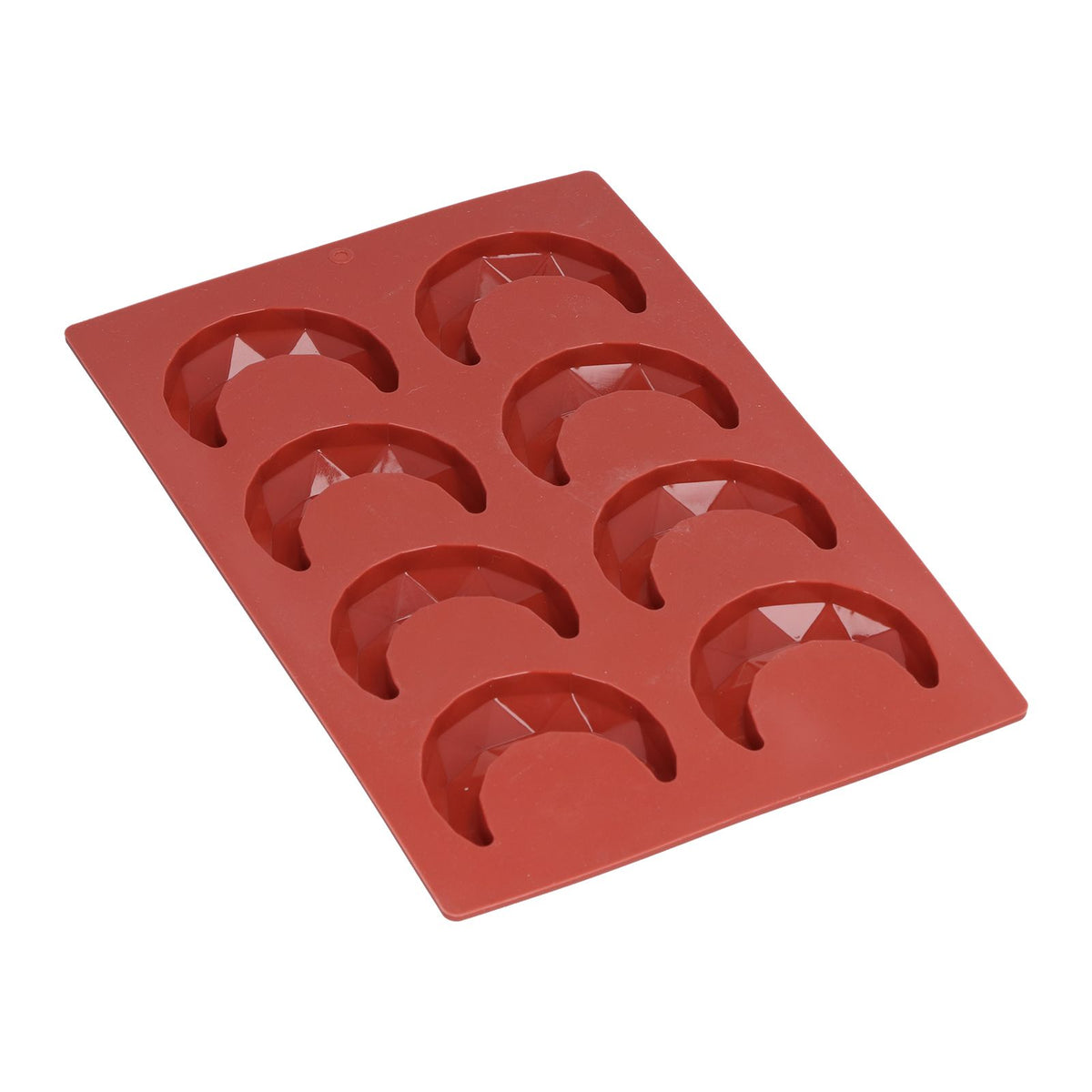 Moon-shaped 8-hole 3D chocolate cake mold from Everything Baby, ideal for baking and pretend play in home kitchens.