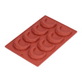Baby and kid's pretend play moon-shaped chocolate cake mold, 8-hole 3D silicone mold for baking and creative kitchen use.