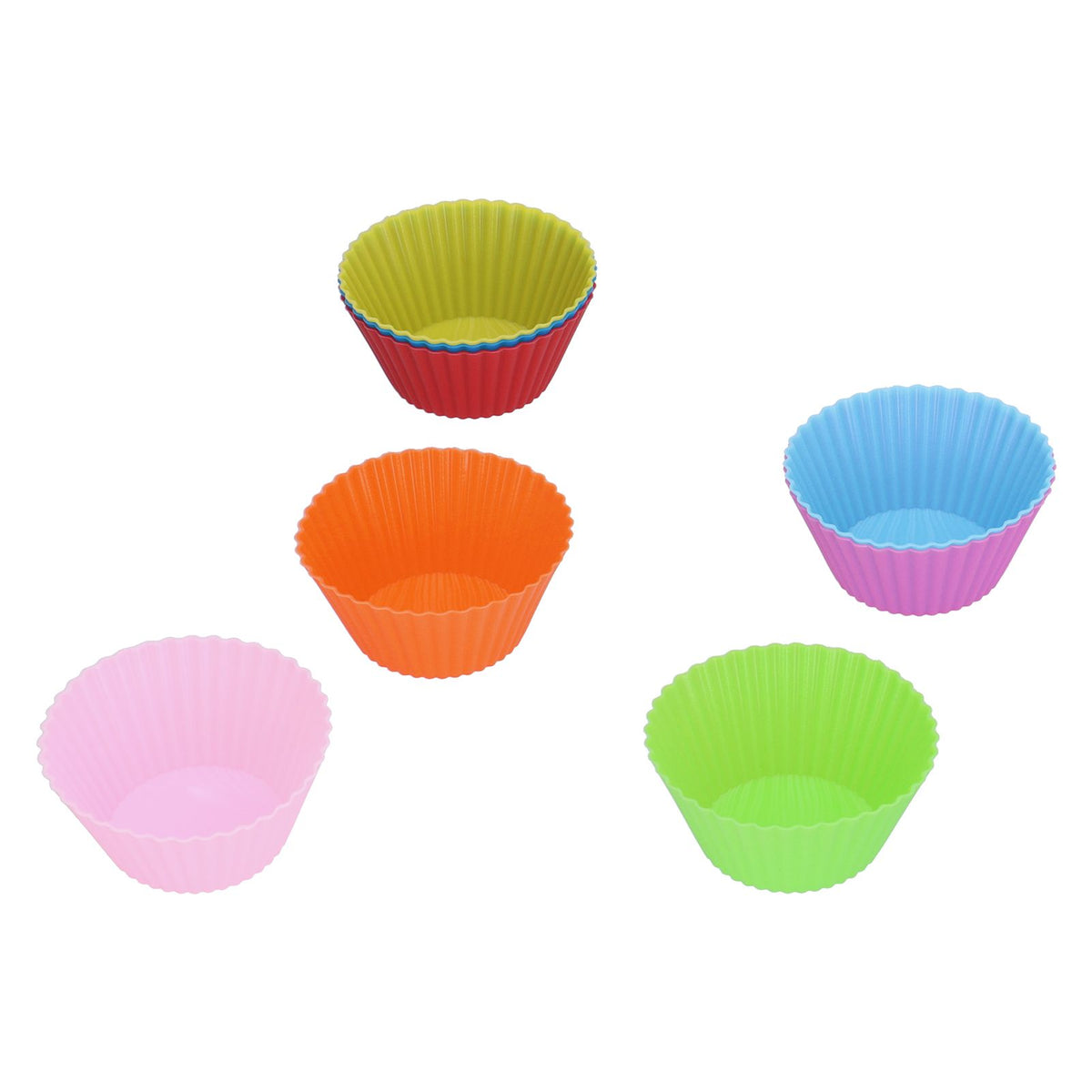 Set of 8 silicone baking cups, 7cm round reusable cake molds, heat-resistant, ideal for baking and food prep with baby and kids products
