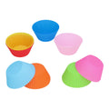 Set of 8 silicone baking cups, 7cm, heat-resistant, reusable round cake molds for baking and feeding, by Everything Baby.