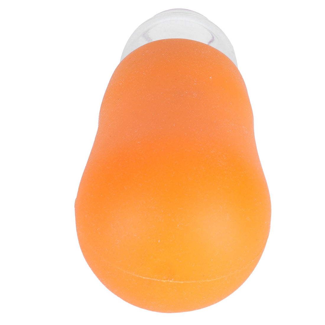 Orange silicone yolk separator from Everything Baby, portable and anti-slip kitchen gadget for easy egg yolk extraction.