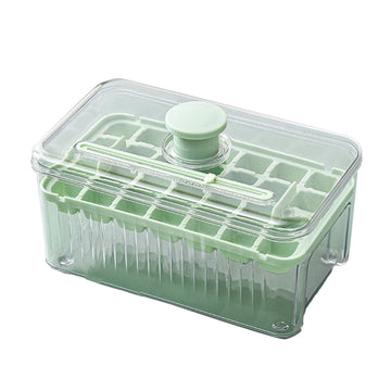 Ice Cube Tray Large Capacity Press Type 28 Ice Cube Maker Mould with Lid and Bin for Home Use