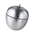 Cute fruit-shaped mechanical kitchen timer with stainless steel body and clear scale, ideal for cooking and timing tasks.