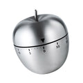 Fruit-shaped stainless steel mechanical kitchen timer with clear scale, portable design, ideal for cooking and nursing reminders for babies.