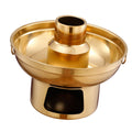 Stainless steel 22cm dessert pan for ice cream, fruits, and fondue, ideal for baby and kids feeding and dessert presentation.