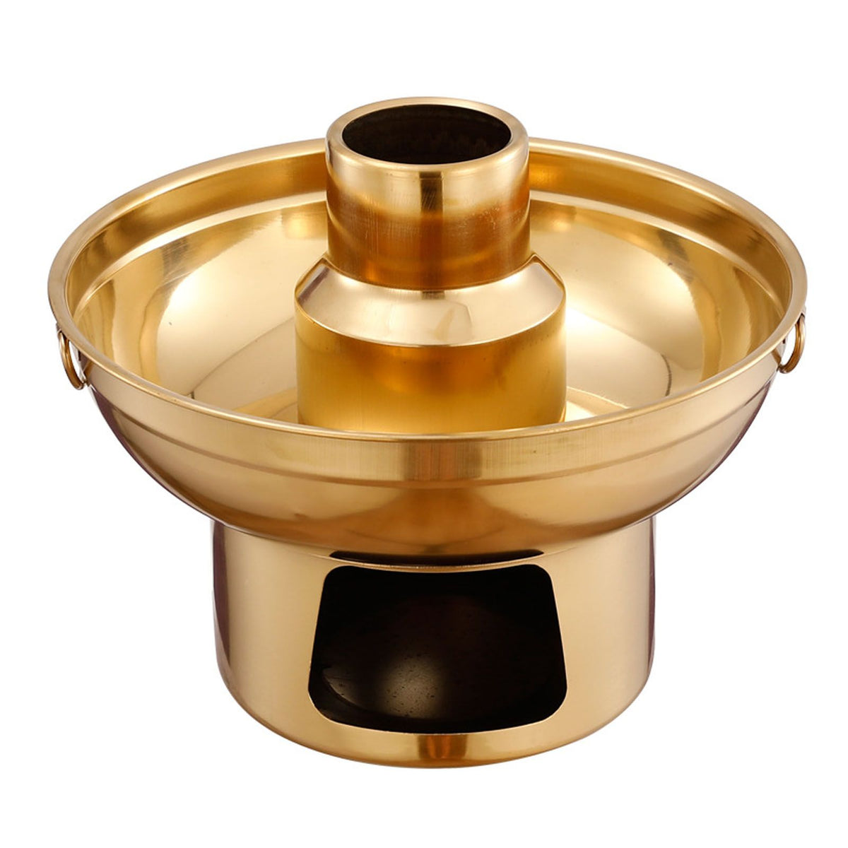22cm stainless steel dessert pan for ice cream, fruits, and fondue by Everything Baby, ideal for dry ice and serving desserts.