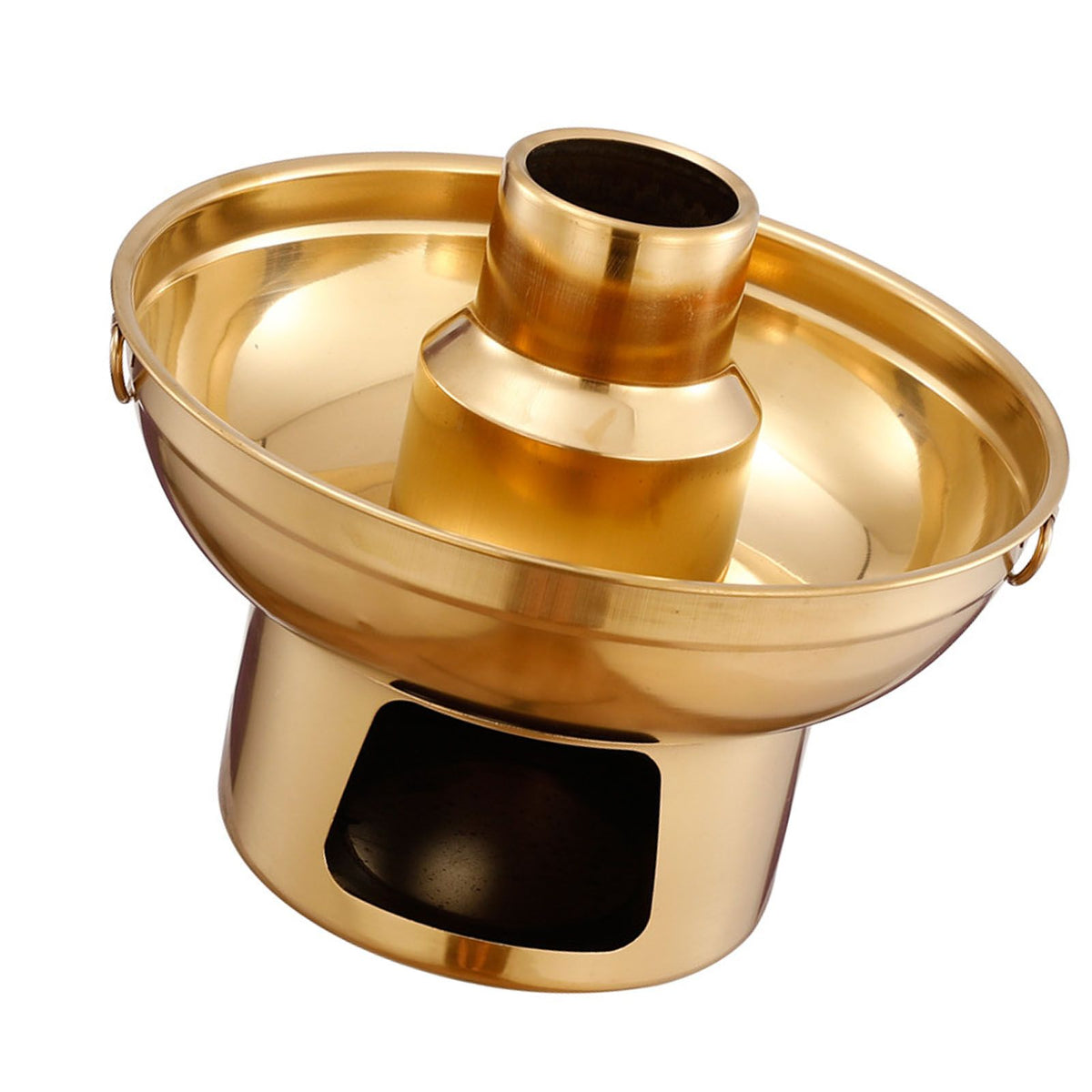 22cm stainless steel dessert pan and fruit bowl for ice cream, fondue, and dry ice displays, ideal for baby and kids' nursing and feeding.
