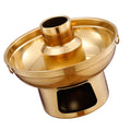 Stainless steel 22cm dessert pan with fountain for ice cream, fruits, and dry ice, ideal for baby and kids nursing and feeding.