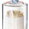 Transparent round toothpick holder with adorable rabbit lid, large capacity for kitchen or restaurant use, by Everything Baby.