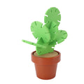 Cute cactus coaster with flowerpot holder for heat insulation and anti-slip protection on home tabletops.