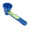Plastic spoon funnel for baby feeding, anti-spill design, ideal for protein powder mixing and yolk separation, by Everything Baby.