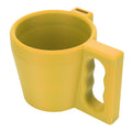 Yellow insulated ice cream pint holder sleeve by Everything Baby, reusable and stylish for keeping frozen desserts cold.