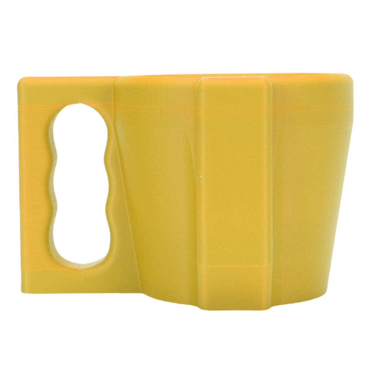 Reusable insulated yellow ice cream pint holder sleeve for yogurt and frozen desserts, stylish and multifunctional.