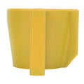 Yellow reusable insulated ice cream pint holder with stylish design, perfect for keeping yogurt and frozen desserts cold.