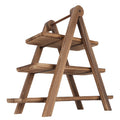Wooden 3-tier serving tray with rectangular design, ideal for displaying cupcakes or snacks, part of farmhouse-style kid's furniture.