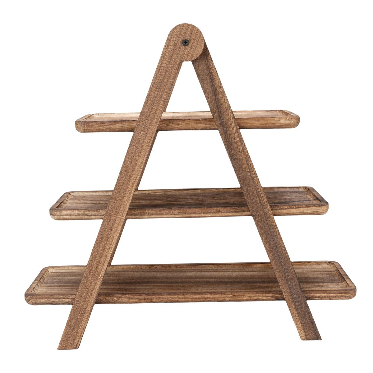 Wooden 3-tier serving tray with rectangular design, ideal for displaying cupcakes and snacks, farmhouse style from Everything Baby.