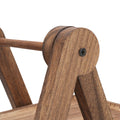 Wooden 3-tier serving tray with rectangle platters, ideal for displaying cupcakes or snacks in farmhouse style.