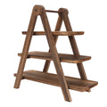 Wooden 3-tier serving tray with rectangular design, used as a cupcake display or farmhouse-style tiered platter for kids' furniture.