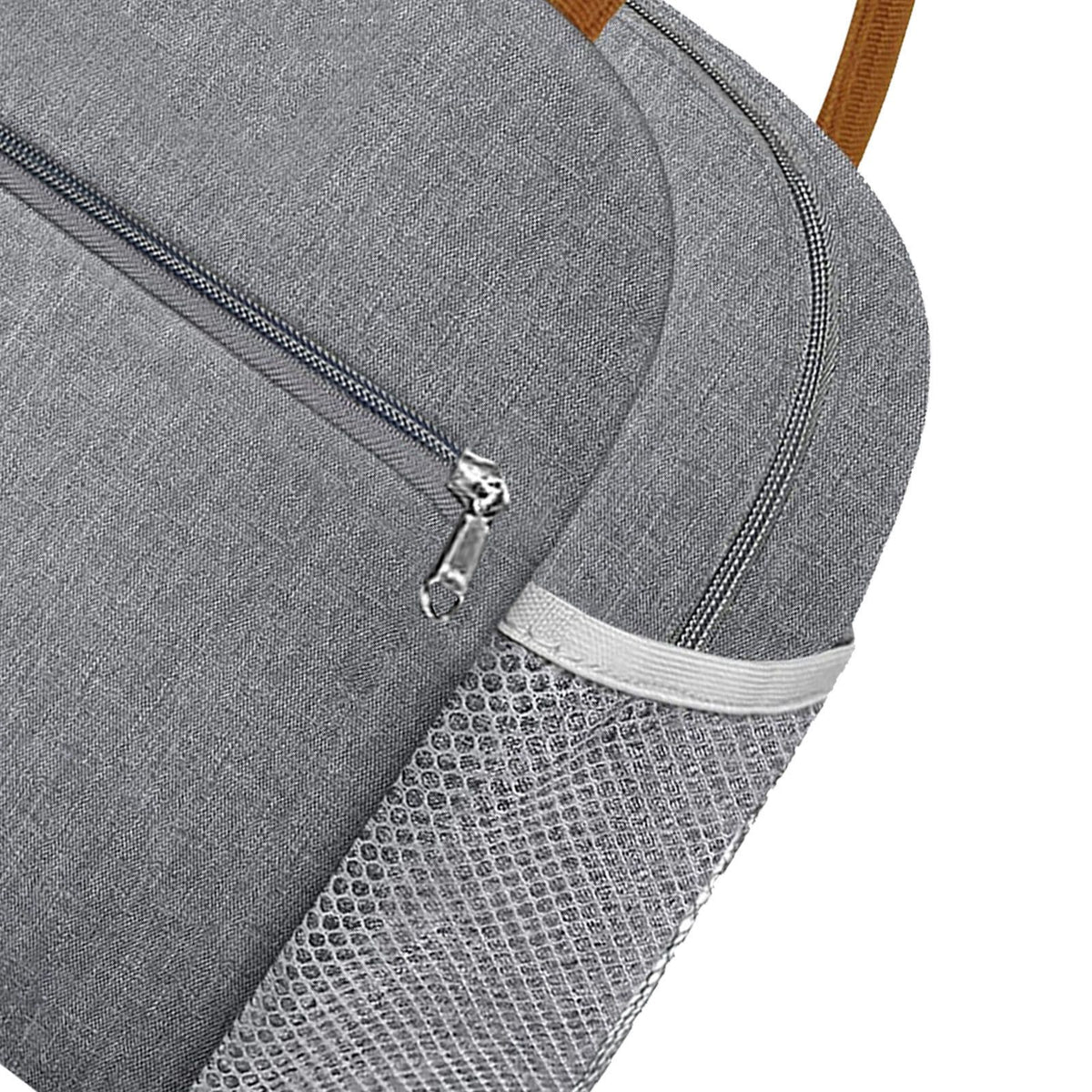Grey reusable insulated lunch bag by Everything Baby, leakproof and freezable thermal food handbag for office, picnics, and outdoor trips