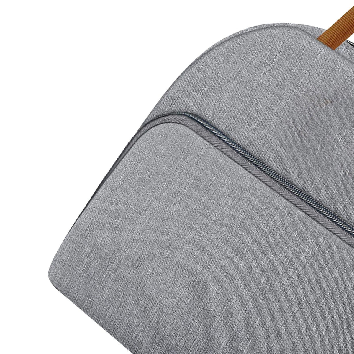Gray insulated reusable lunch bag for women and men, leakproof thermal lunch box for office, picnics, and outdoor trips.