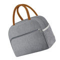 Reusable insulated lunch bag from Everything Baby, gray leakproof thermal food box for office, picnic, or outdoor trips.