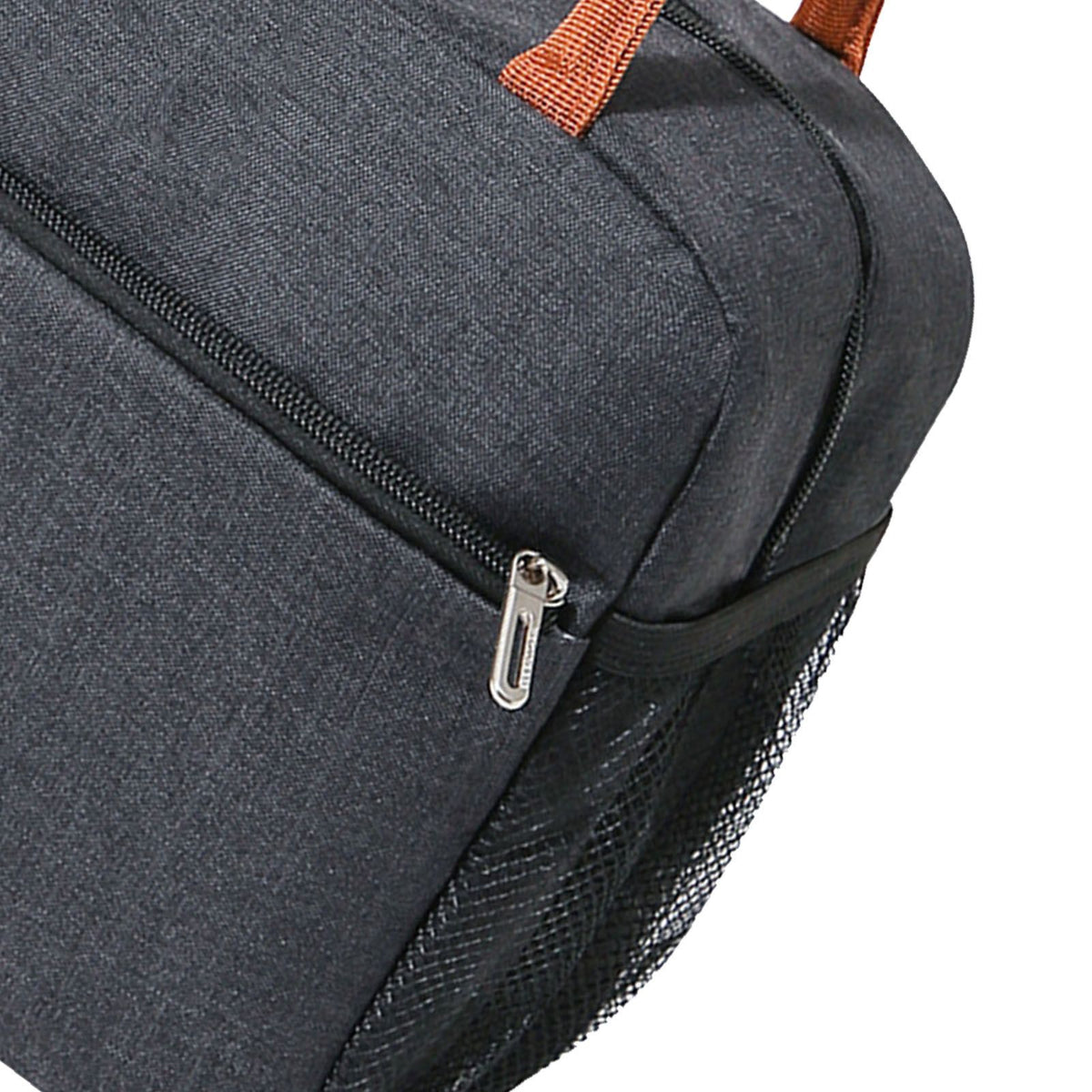 Black reusable insulated lunch bag for adults and kids, leakproof thermal food carrier for office, picnics, and outdoor trips.