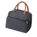 Black reusable insulated lunch bag by Everything Baby, leakproof thermal food handbag for office, picnics, and outdoor trips.