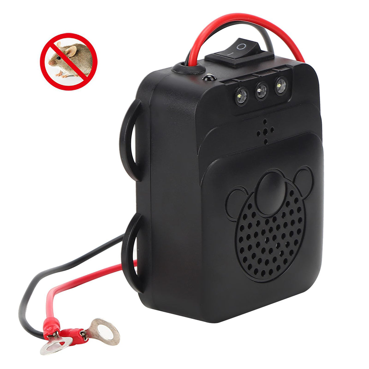 LED strobe light for vehicle-mounted rat repeller, ultrasonic ultrasonic mouse expeller with 12V power for ride-on cars.