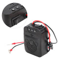 LED strobe light on ultrasonic rat repeller device mounted on vehicle, with bright flashing LEDs and electronic rat repellent features.