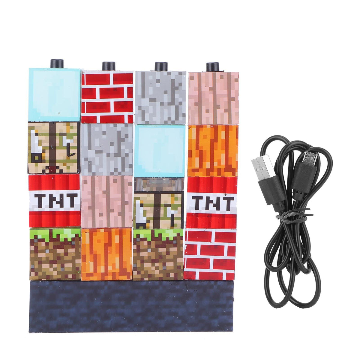 Building Block Lamp USB night light by Everything Baby, innovative square splicing design for kids' bedroom decor and play.