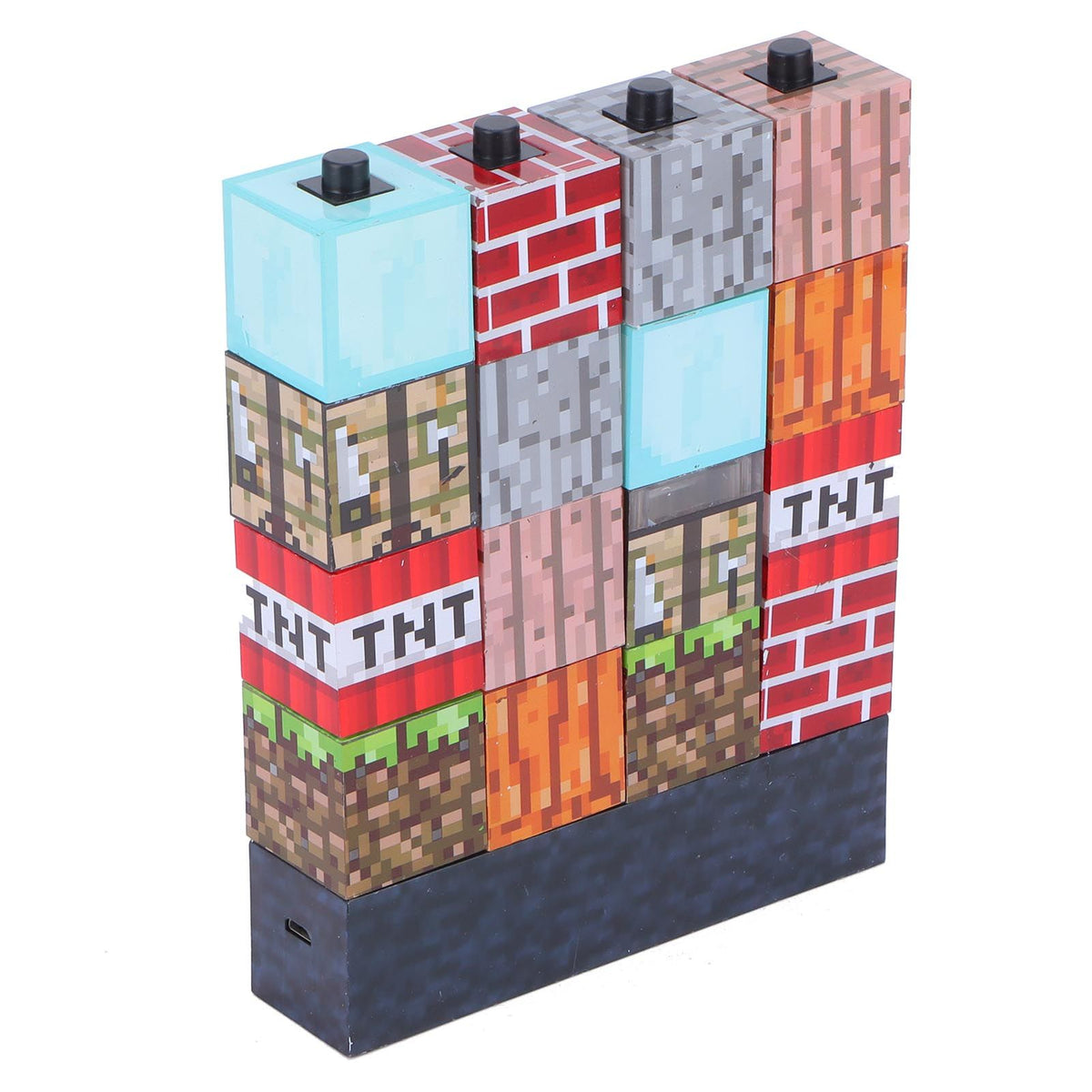 Square splicing building block lamp by Everything Baby, USB night light for children, featuring colorful block design and modern style.
