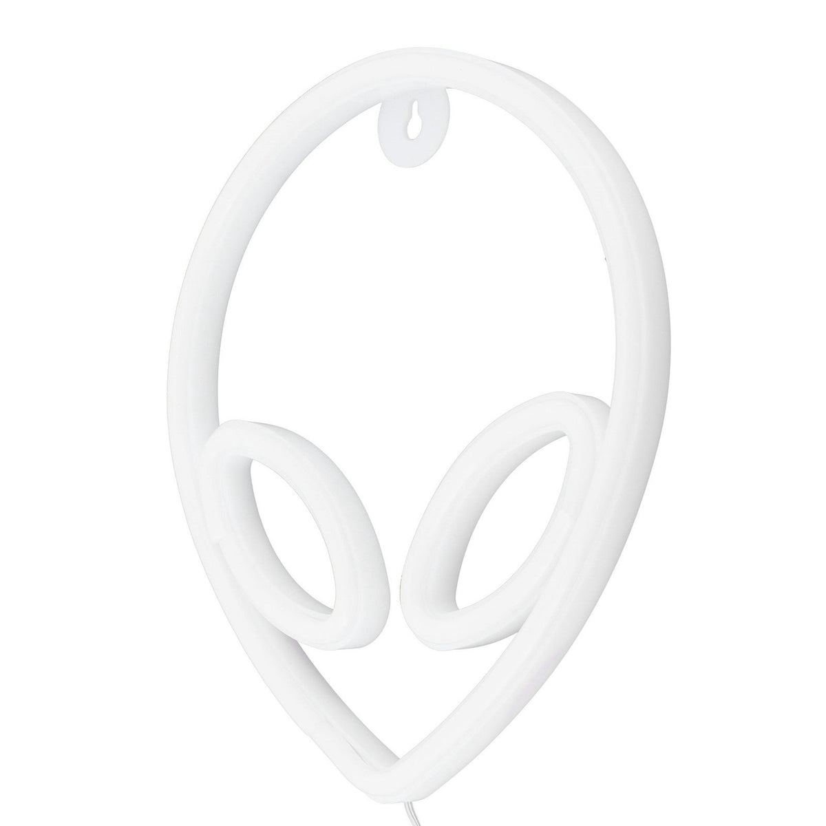 Blue LED neon alien shape wall sign for kids' bedroom or party decor, ideal for pretend play and playful room decor.