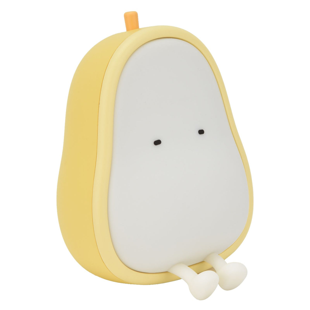 Cartoon pear-shaped LED night light made of silicone, perfect for children's bedrooms and living rooms as a decorative night lamp.