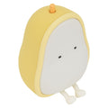Cartoon pear-shaped LED night light made of silicone, suitable for children's bedrooms and living rooms, ideal for kids' pretend play.